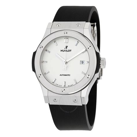 hublot white dial leather strap classic fusion|Hublot Classic Fusion Collection .